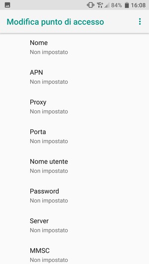 Inserisci informazioni MMS