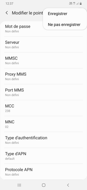 Sélectionnez Enregistrer