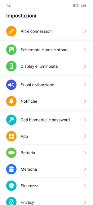 Per attivare il blocco dello schermo, vai al menu Impostazioni e seleziona Dati biometrici e password