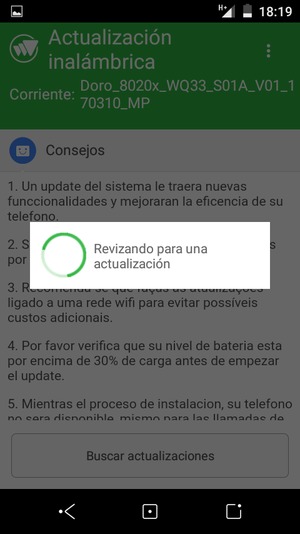 Espere a que la búsqueda termine