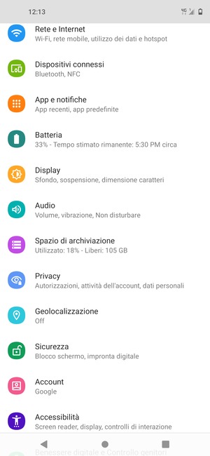 Scorri e seleziona Geolocalizzazione