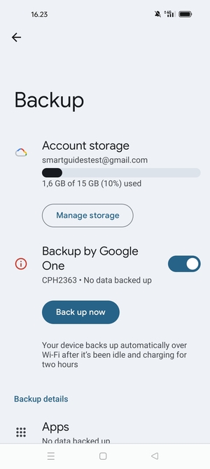 Select Account storage
