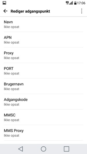 Indtast internet-oplysninger