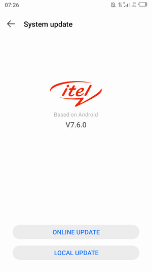Select ONLINE UPGRADE