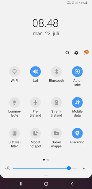 Vælg v-knappen