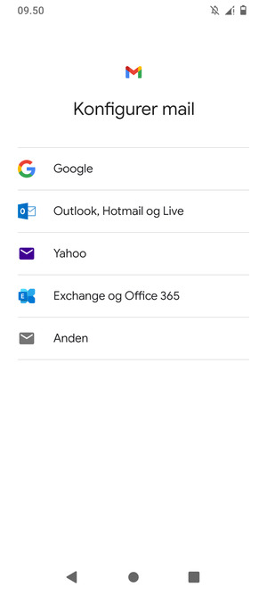 Vælg Outlook, Hotmail og Live