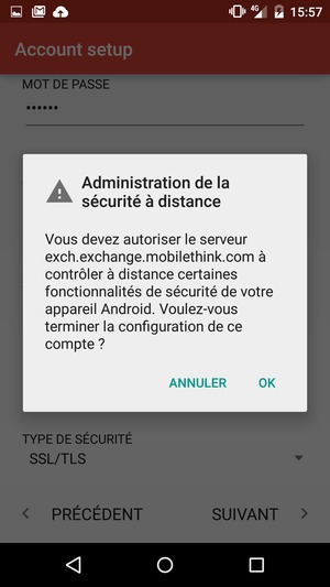 Sélectionnez OK