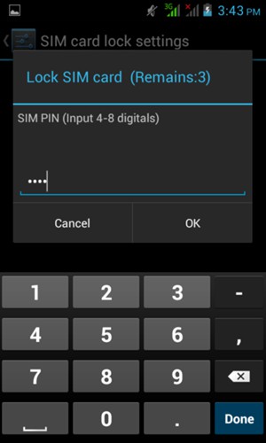 Enter your SIM PIN and select OK