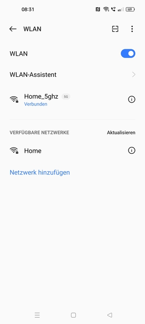 Sie sind nun mit dem WLAN-Netzwerk verbunden
