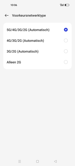 Selecteer uw voorkeursoptie