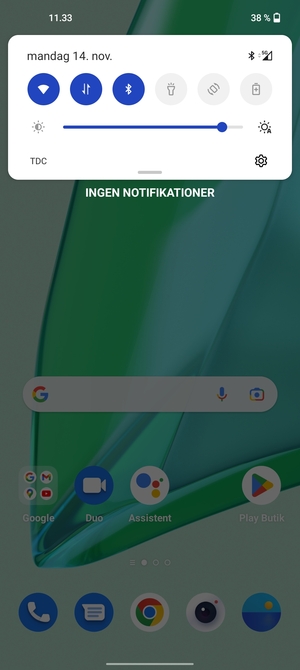Aktiver topmenuen igen