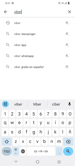 Introduzca el nombre de la aplicación y seleccione Buscar