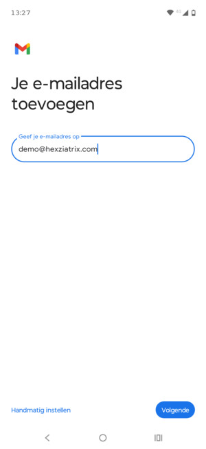 Voer uw e-mailadres in en selecteer Volgende