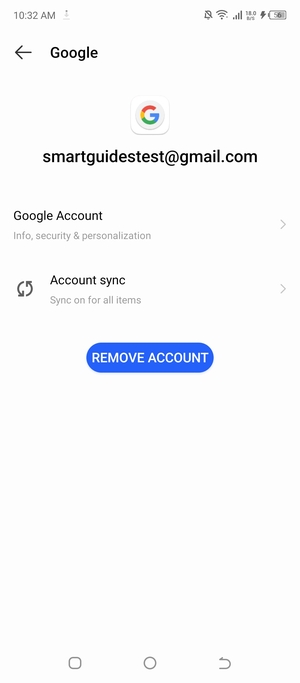 Select Account sync