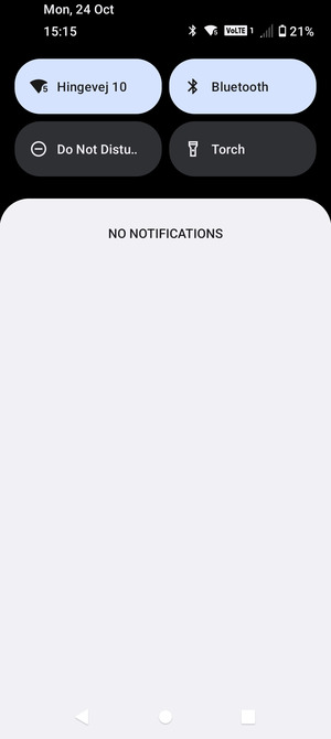 Slide down the top menu again
