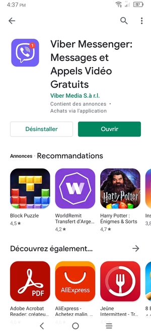 Sélectionnez Ouvrir