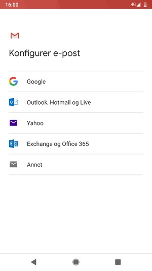 Velg Outlook, Hotmail og Live