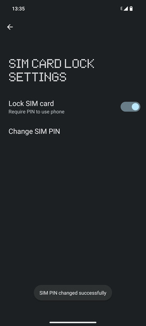 Your SIM PIN has been changed