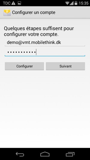 Saisissez votre adresse e-mail et votre mot de passe. Sélectionnez Suivant