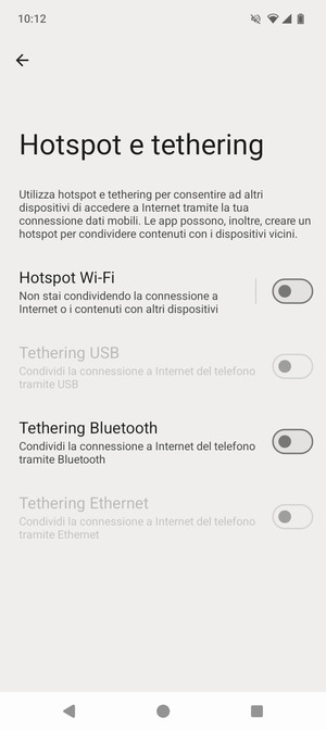 Seleziona Hotspot Wi-Fi