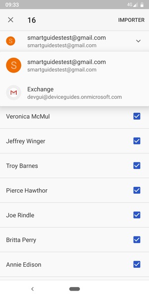 Sélectionnez votre compte Google