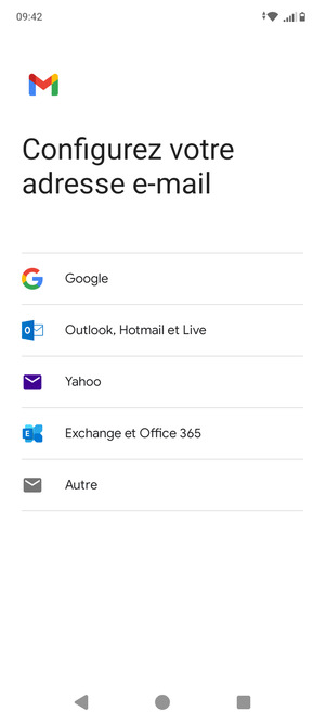 Sélectionnez Exchange et Office 365