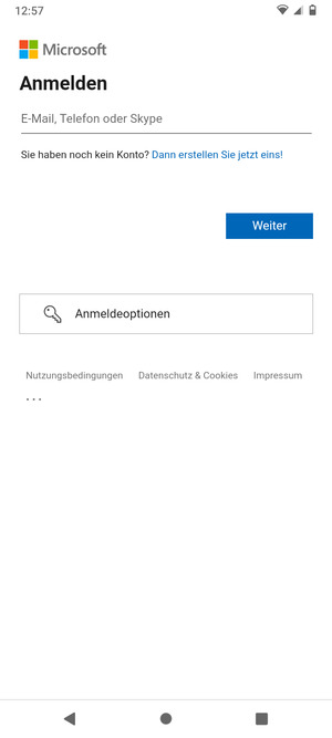 Geben Sie Ihre E-Mail-Adresse ein und wählen Sie Weiter