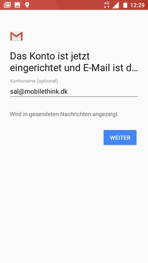 Geben Sie Ihrem Konto einen Namen und wählen Sie WEITER