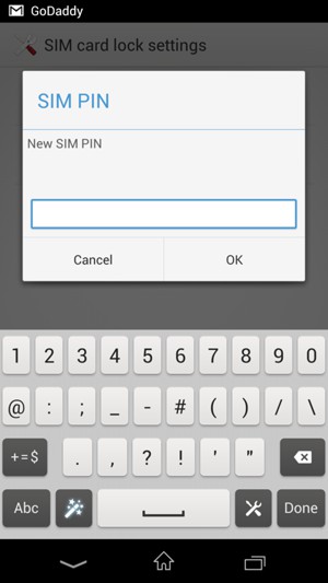 Enter your new SIM PIN and select OK