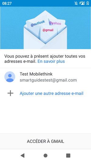 Sélectionnez ACCÉDER À GMAIL