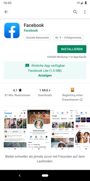 Wählen Sie INSTALLIEREN
