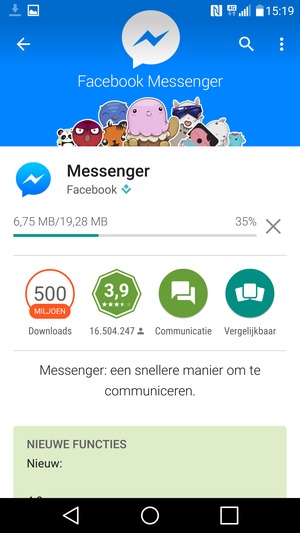 Wacht tot het installatieproces beëindigd is