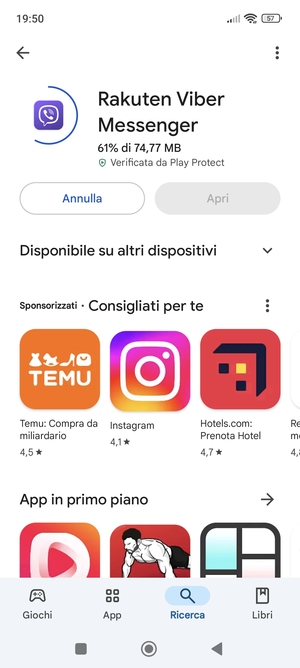 Attendi il completamento del processo di installazione