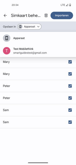 Selecteer uw Google-account