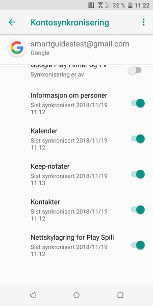 Forsikre deg om at Contacts er valgt