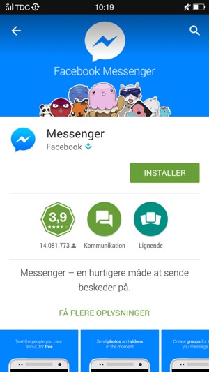 Vælg INSTALLER