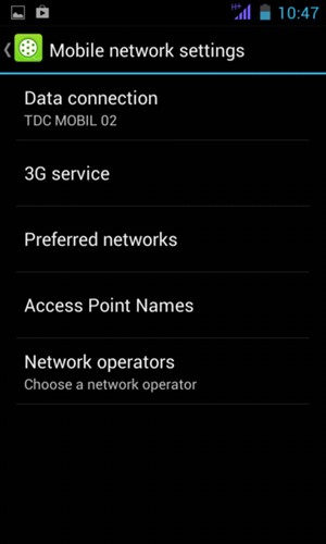 Select Access Point Names
