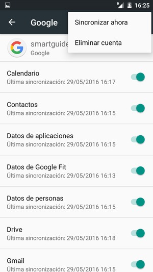 Seleccione Sincronizar ahora