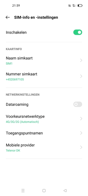Selecteer Toegangspuntnamen
