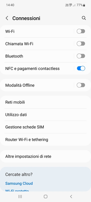 Seleziona Reti mobili