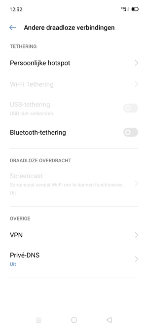 Selecteer Persoonlijke hotspot