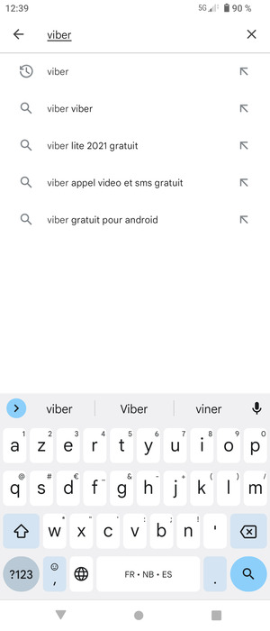 Saisissez le nom de l'appli et sélectionnez Rechercher