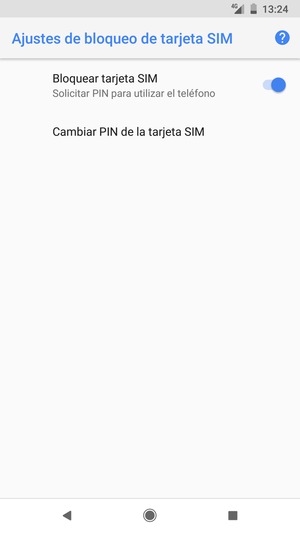Seleccione Cambiar PIN de la tarjeta SIM