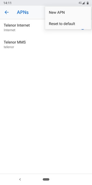 Select Reset to default