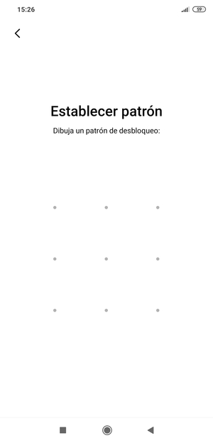 Dibuje un patrón de desbloqueo