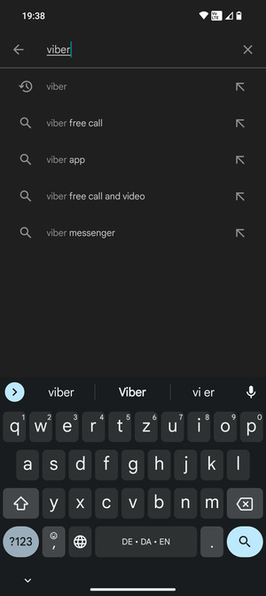 Skriv inn applikasjonsnavnet og velg Søk