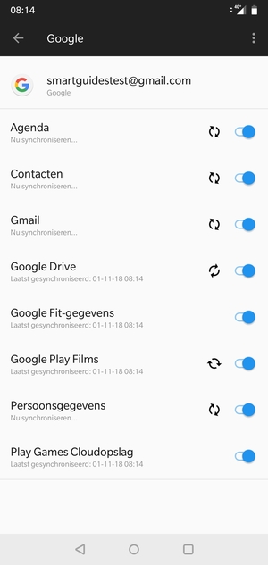 Uw gegevens worden gesynchroniseerd