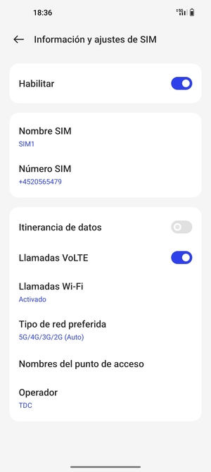 Para cambiar la red en caso de problemas de conectividad, seleccione Operador