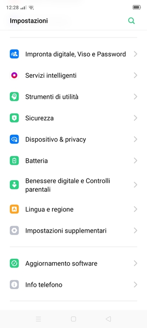 Scorri e seleziona Dispositivo & privacy