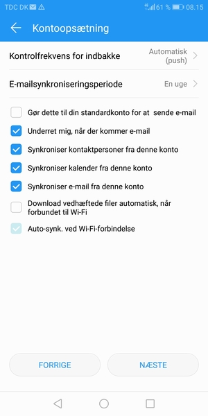 Vælg NÆSTE